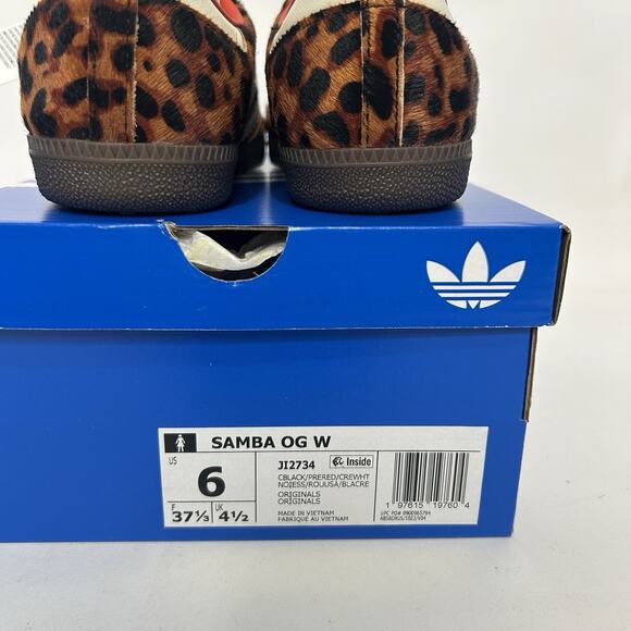 adidas Samba OG WMNS Leopard - “Preloved Red” JI2734 - Picture 5 of 6